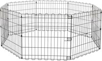 Foldable Metal Pet Dog Exercise Fence Pen 24x60"