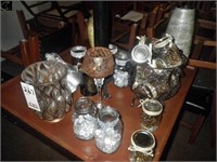 Asst. of Decorative Jars, Vases, Goblet, Flower,