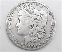 1883 P Morgan Silver Dollar VG