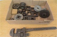 Pipe Wrench & Pipe Threaders Lot