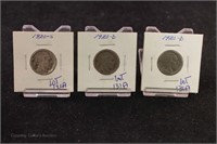 (3) Buffalo Nickels: