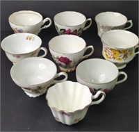 Orphan Tea Cups x 9