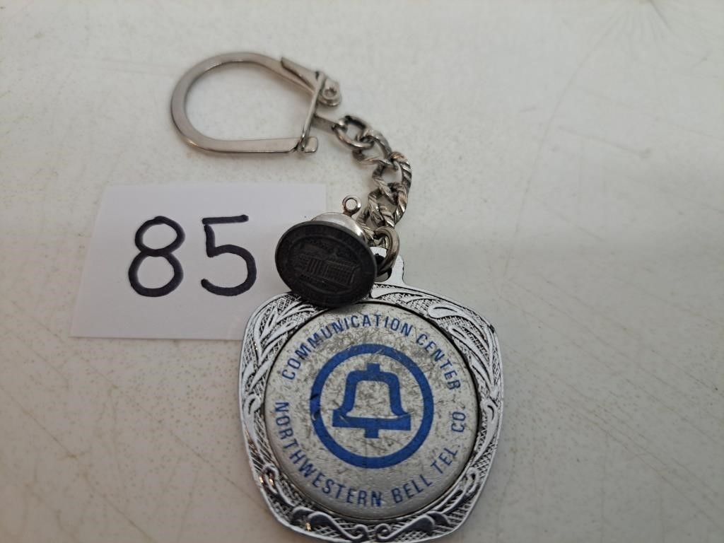 Sterling Silver Pinback with Keychain Bell System