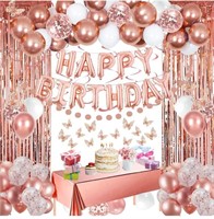 ($48) Rose Gold Happy Birthday Party Decorations