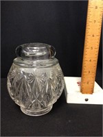 Glass Avon Powder Jar - Heavy