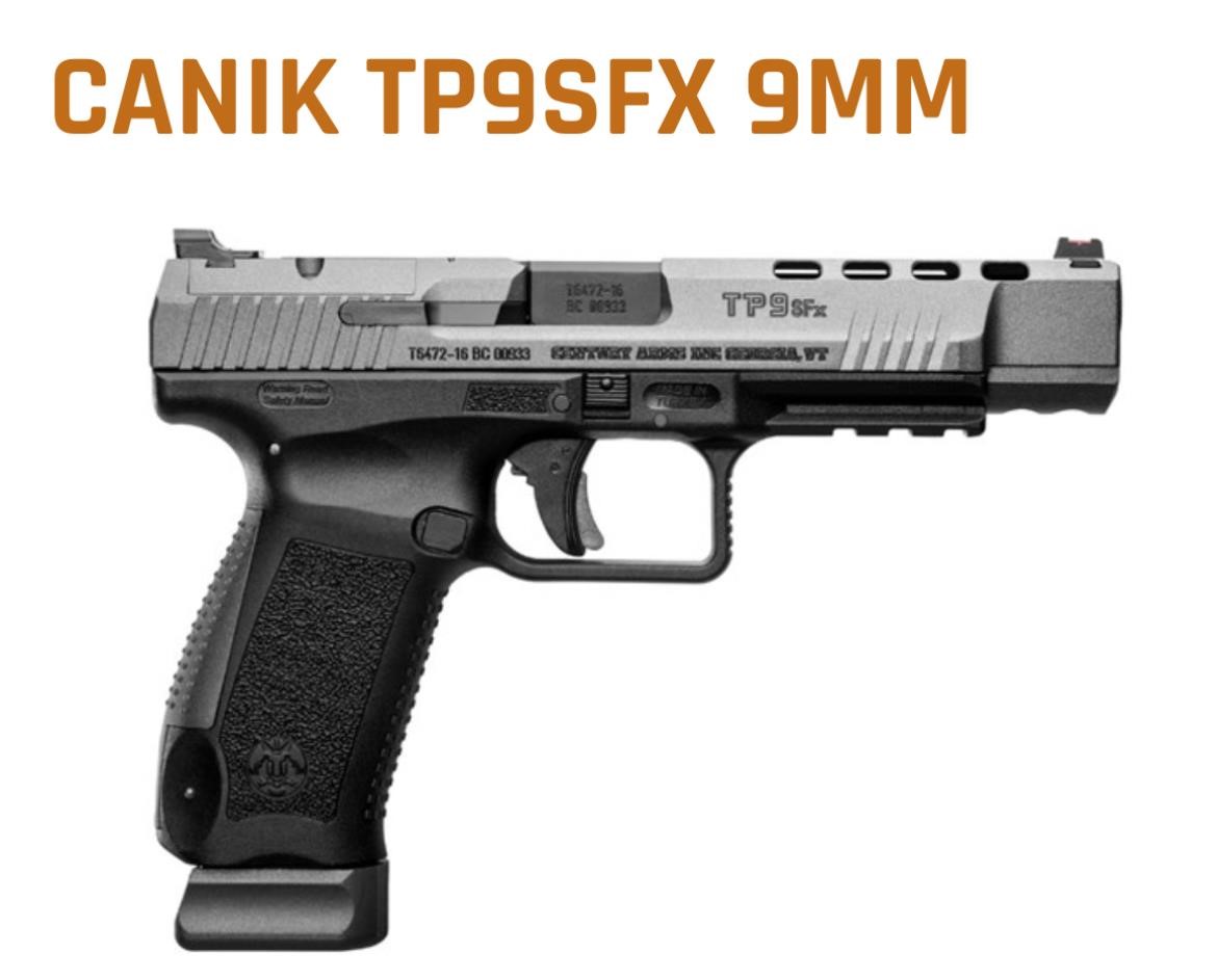 Canik TP9SFX 9MM MSRP $549.99