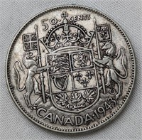 1943 CAD SILVER HALF DOLLAR