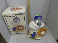 Looney Tunes Bugs Bunny baseball Cookie jar with o