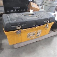 Plastic toolbox 23" with tray & tools