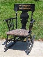 Antique Home-Shop-Made Hitchcock Rocking Chair