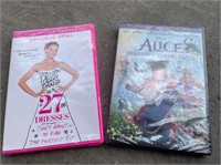 Lot of 2 DVD Set 27 Dresses / Alice in Wonderland