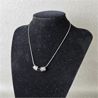 Sterling Silver Slider Pendant on a Chain, 11.3gr