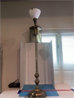 Brass style torchiere light tested