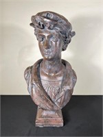 Romeo Style Faux Painted Plaster Bust