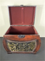 Decorative Storage Chest w/ Embossed Angels