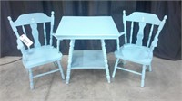 CHILDS TABLE WITH 2 CHAIRS