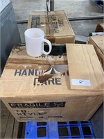 New! 3 Cases of White Coffee Mugs