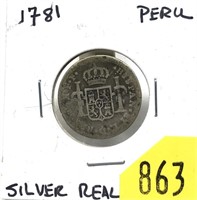 1781 Peru silver reale