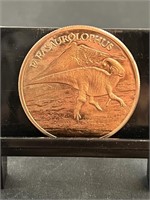 Parasaurolophus 1 Oz Copper Round