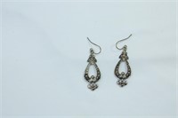 Pair of Teardrop Wire Hook Earrings