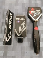 Three Molson Ice Beer Taps