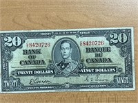 1937 Cdn $20 Bank Note