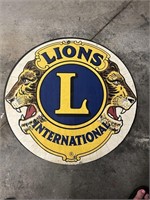 Lions club metal sign