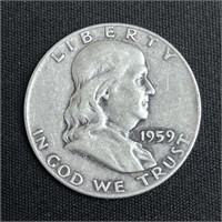 1959 Franklin Silver Half Dollar