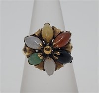 Antique 18KT Gold Ring, set with Stones