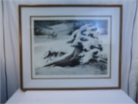 Signed, George H Mayers "Snowbound", Framed
