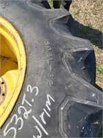 30.5-32 tire on rim, (FULL COMBINE SPARE)