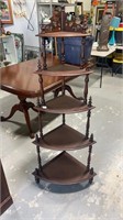 Walnut Victorian Corner Shelf