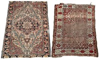 Vintage Bidjar, Persian Rug Fragments