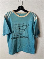 Vintage 1970s Madrid Spain Souvenir Shirt