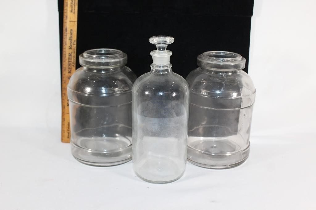 Three antique bottles