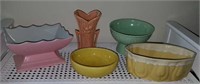 Pottery planters, vases, McCoy, Hull, Brush