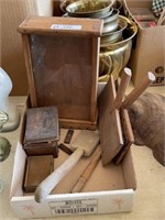 Flat of Wood Collectibles