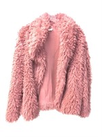 Aeropostale Faux Fur Pink Jacket Sz M/L