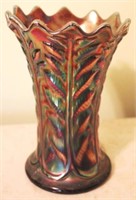 Norwood Carnival Glass Vase - 6.5" tall