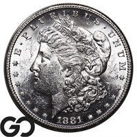 1881-S Morgan Silver Dollar, Near Gem BU++ PL