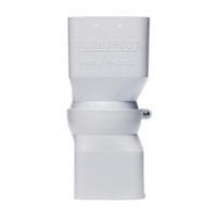 TurnSpout Directional Downspout Connector White