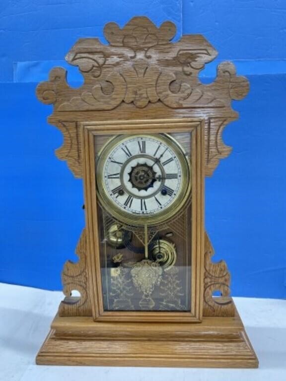 Antique Waterbury Gingerbread Clock - Working.