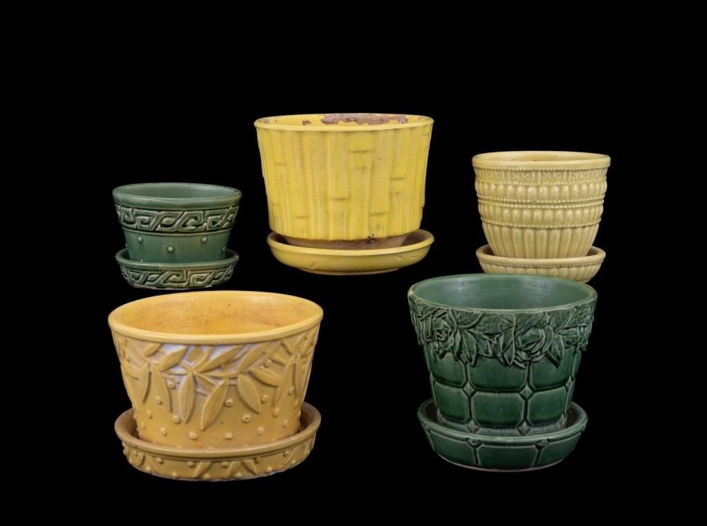 Vintage McCoy Flower Pots (5 Pc.)