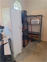 Metal 2-Door Cabinet, 2 Shelving Units