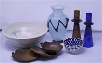 Grouping Art Glass & Pottery