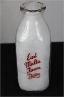 East Malta Farms 1qt Pyro Milk Bottle