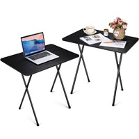 Wenqik Foldable Table TV Trays for Eating Set of 2