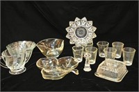 7 - 1.5 oz beakers, plate, crystal cat, covered