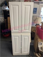 (2) White storage cabinets (stack or side by side)