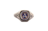 Antique Marked 935 Silver Masonic Ring